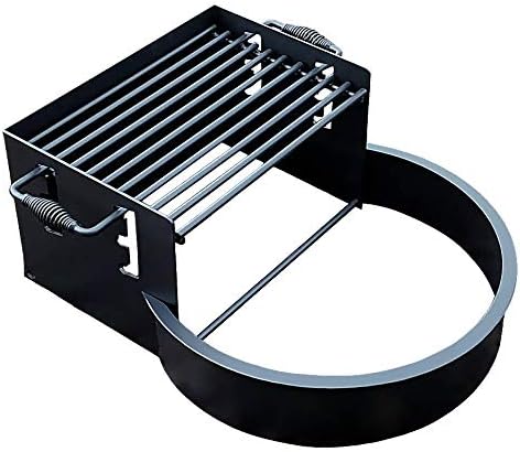 Heavy Duty Outdoor Wood & Charcoal Camp Ground BBQ,w/ FirePit Ring