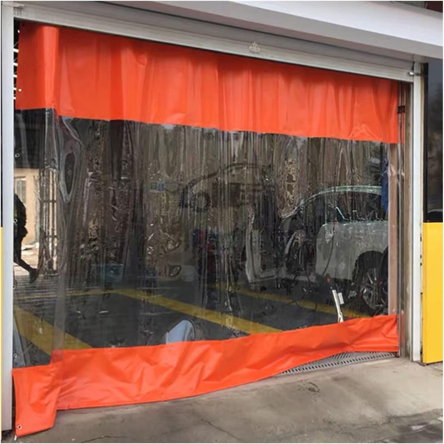 Outdoor Clear Tarp Waterproof Car Wash Partition Curtain with Rustproof Grommets Porch Canopy for Pergola Porch Gazebo 47 Sizes (Size : 4x2.5m) (2x2.2m)