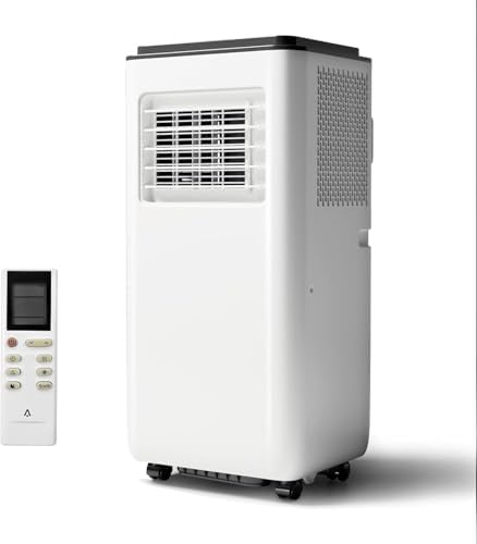 8000 BTU Portable Air Conditioners - Energy-Efficient AC Unit with Remote, 24H Timer, Quiet Operation for Bedrooms, Offices & Dorms up to 350 Sq.Ft, Black Top