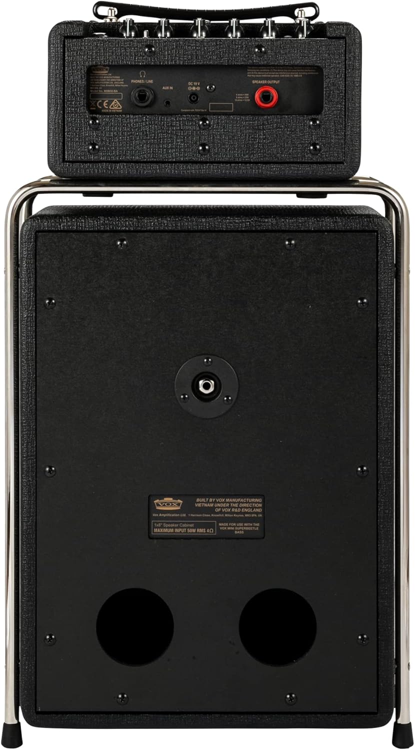 Vox Mini Superbeetle Bass 1x8 inch 50-watt Mini-Stack Bass Guitar Amplifier w/ 1 Channel, Fuzz and Headphone/Line Output