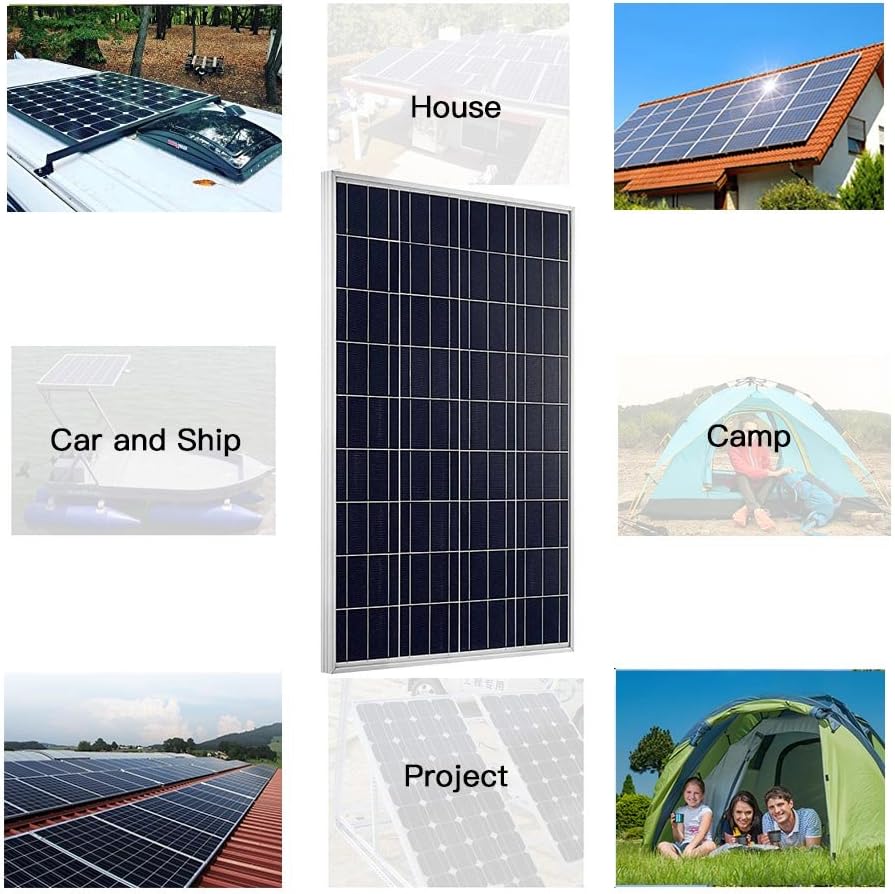 1.4Kw Wind Solar Power: 400W Wind Turbine Generator & 10pcs 100W Poly Solar Panels & 3000W 24V Off Grid Inverter & Cable Connector Home Boat RV