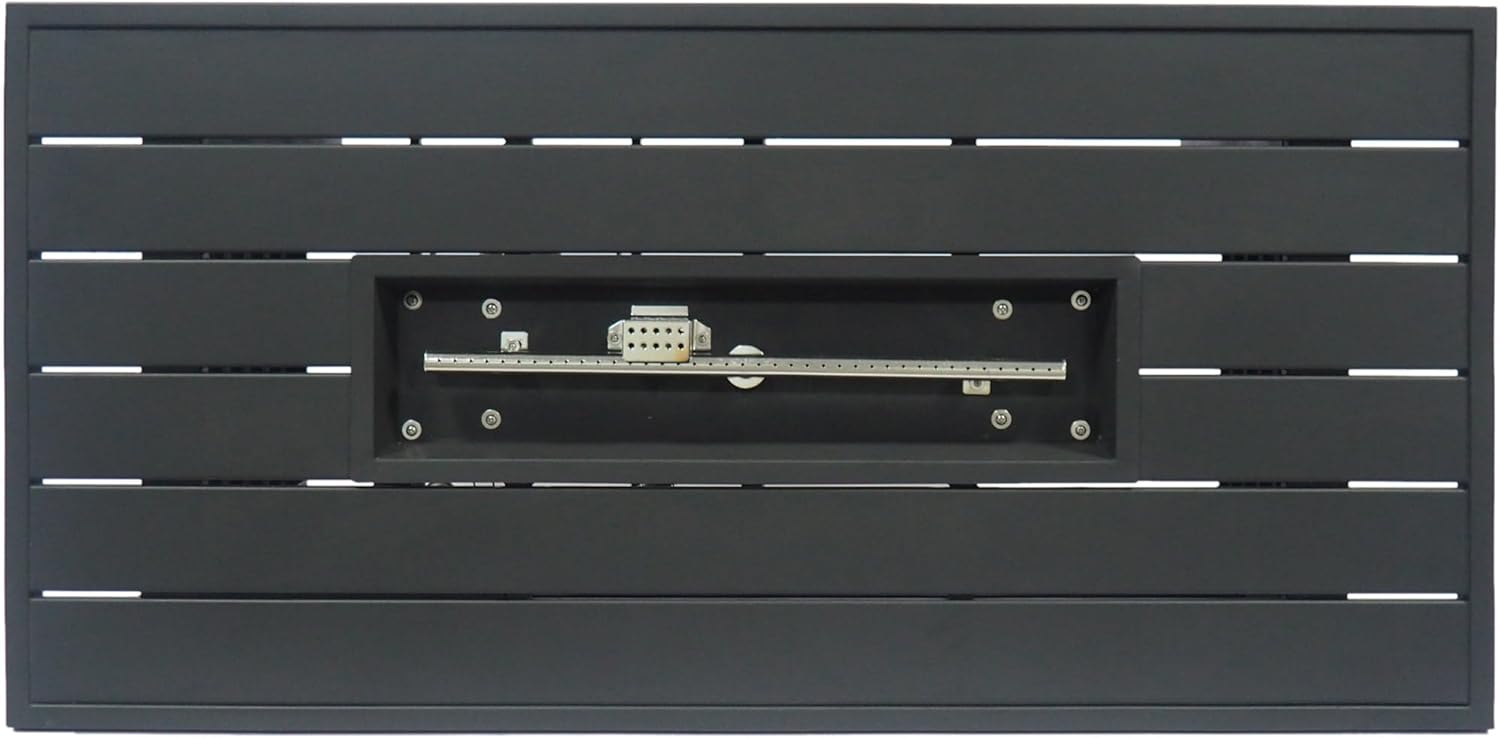 Propane Fire Pit Rectangular Iron 30,000BTU, Tank Cover Inside