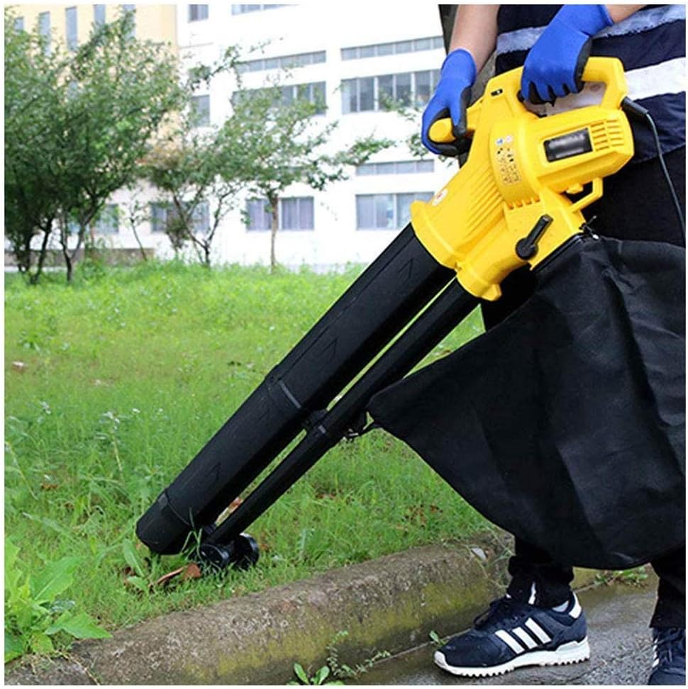 Blowers Convenient Wheels Blower 3000W High Powered Leaf Blower Garden Shredder Handheld Multi-Purpose Use Long Use Time for Lawn Garden Leaf Snow Cleaning TDF ()