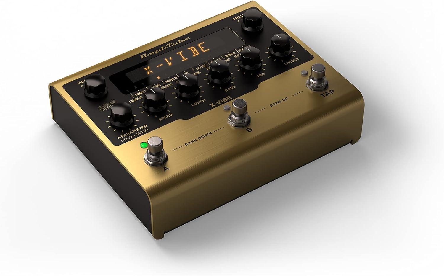 IK Multimedia AmpliTube X-VIBE Modulation Pedal, hyper-realistic emulations, true stereo, software and hardware integration