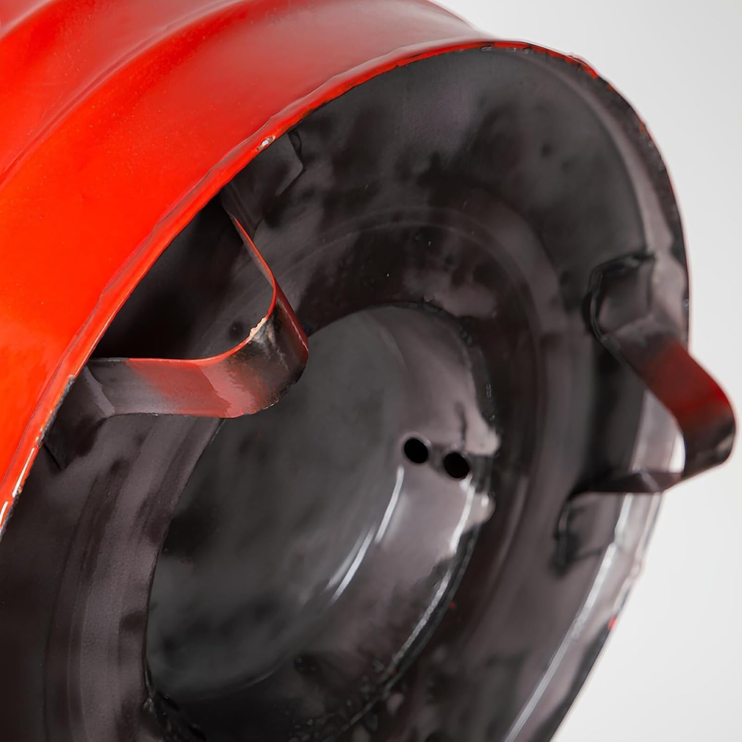 YFJK Metal Trash Burning Barrel with Handle, 33x33cm Paper Burner for Safe Document Disposal, Outdoor Fire Pit for Burning Papers and Waste