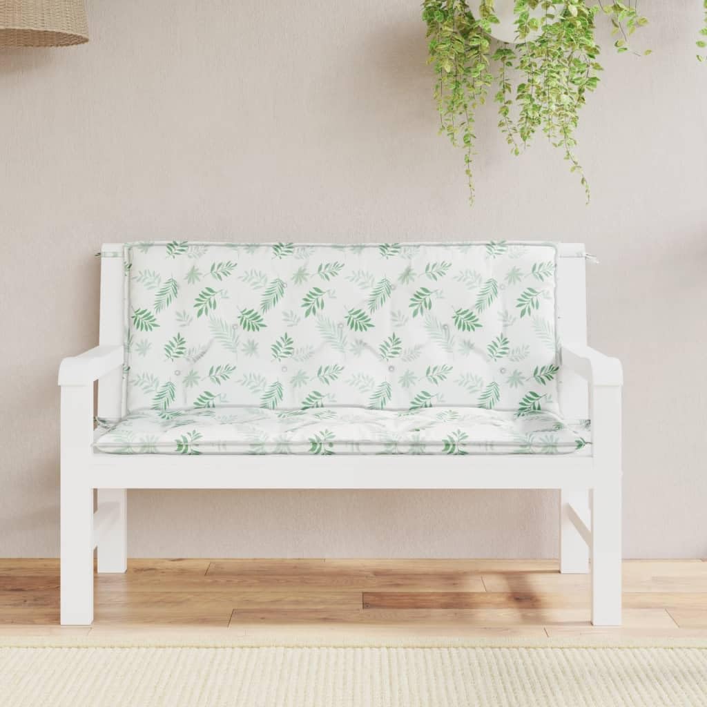 Garden Bench Cushions 2pcs Leaf Pattern 47.2