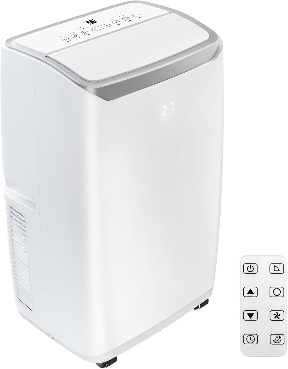 12000 BTU Portable Air Conditioner with Dehumidifier & Fan 3-in-1 AC Unit Cools 550 Sq.Ft Quiet Sleep Mode 24H Timer Remote Control 3 Speeds Auto Swing Easy Installation for Home Office Bedroom Large