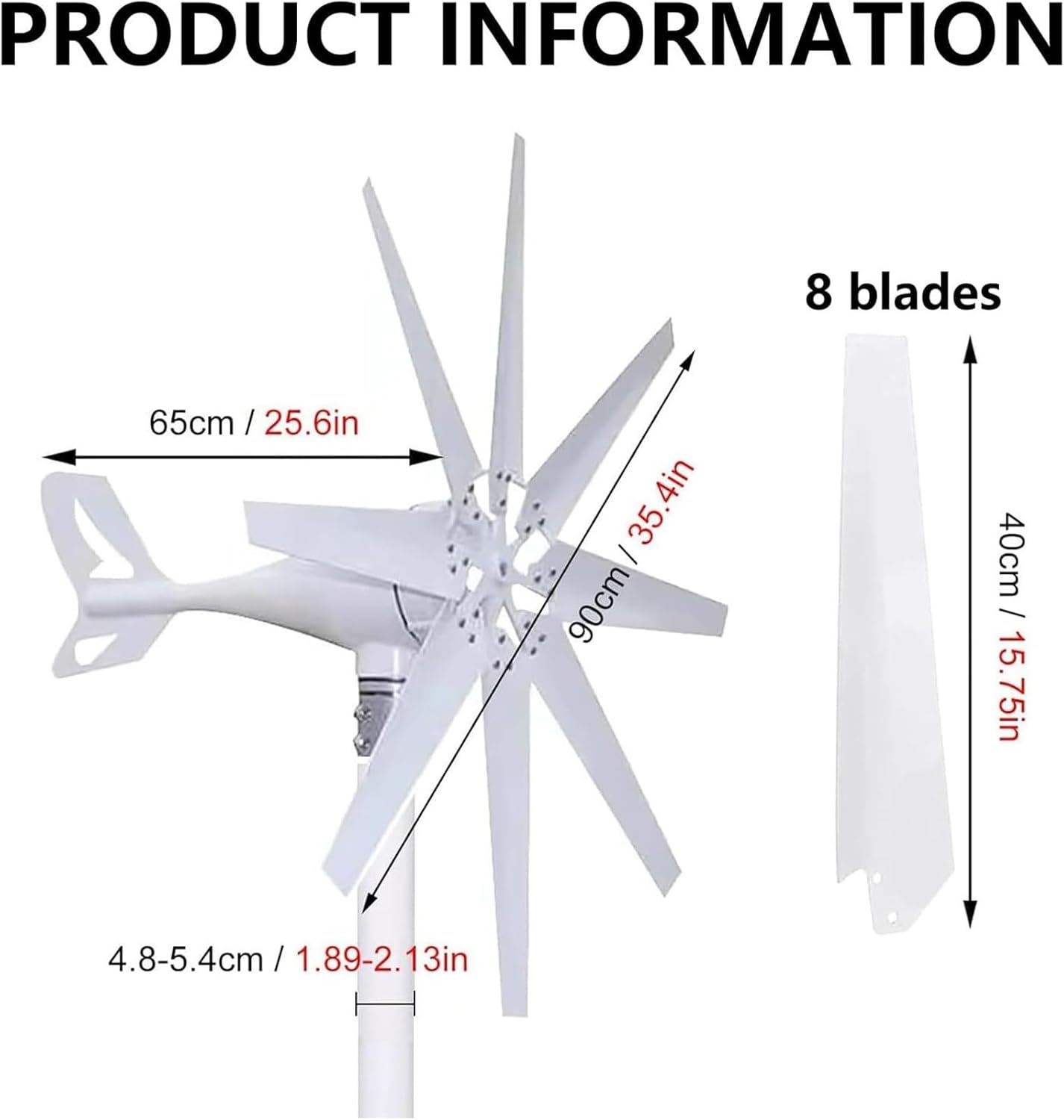 20000W 12V 24V 48V 110V 220V Wind Turbine Generator Kit Power With 8 Blades And Free MPPT Controller Horizontal For Home Use(220V)
