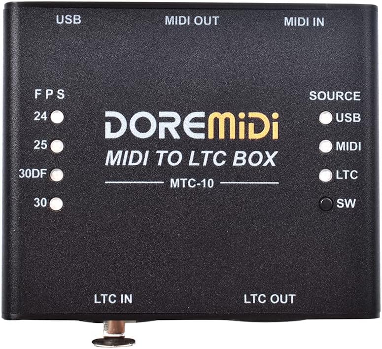 MIDI To LTC Box Is MIDI Time Code and SMPTE LTC Time Code Conversion Device Designed Synchronize Time of MIDI Audio and Lighting