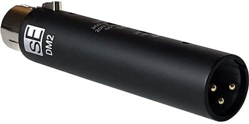 sE Electronics DM2 Black Dynamite Switchable In-Line Mic Preamp - Bundle with 2 XLR Cables and Cable Ties