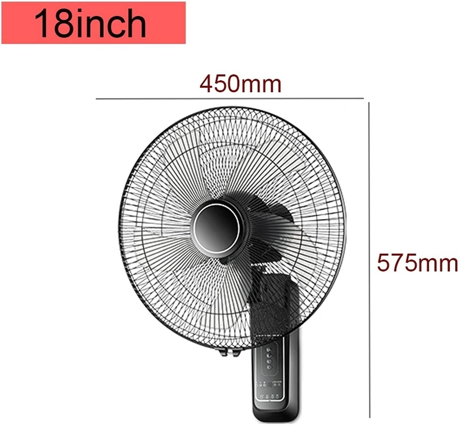 Wall Fan,16 Inch/18 Inch,3 Speed Settings Quiet Operation Wall Mounted Fan,Adjustable Angle,Timer & Remote Control Air Cool Fan for Living Room Motorhome Bedroom