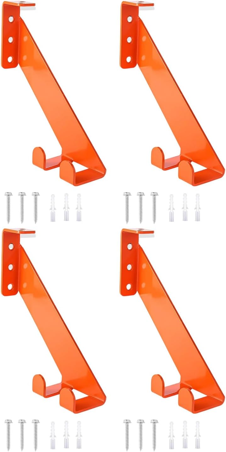 Chainsaw Storage Rack With Triple Mounting StainlessSteel Wall Hook Systems For Electric Gas-PoweredSaws Powder Coated Chainsaw Storage Rack