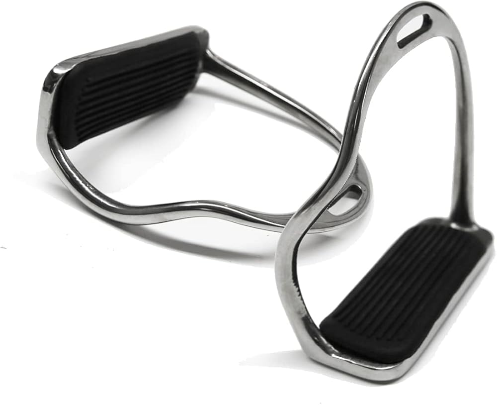 UNISTRENGH Western Stainless Steel Horse Riding Stirrups Equestrian Saddles Accessories Anti-Skid Horse Pedal Super Lightweight Equestrian Safety Equipment