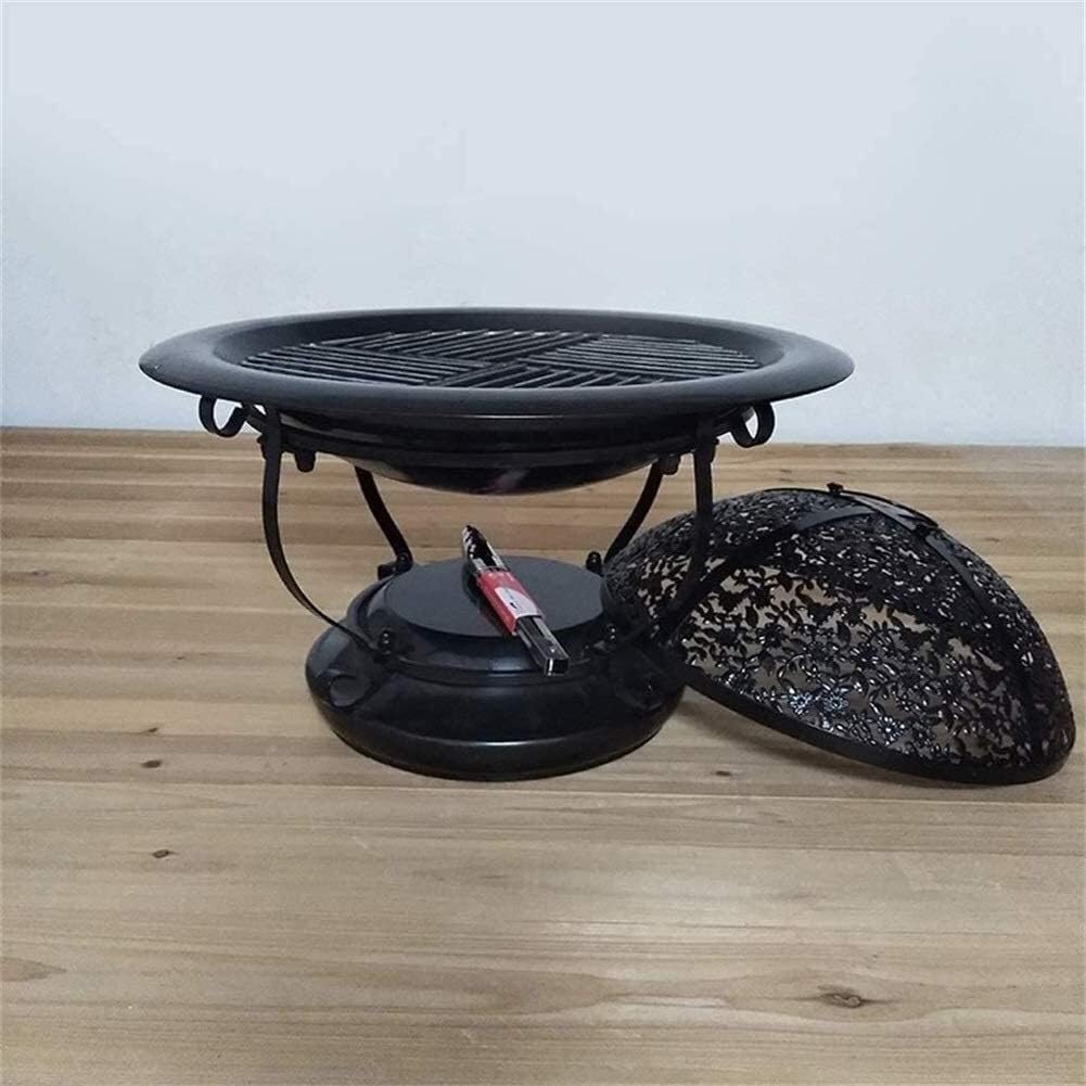 Fire Pit Fire Pits Outdoor Wood Burning Outdoor Steel Wood Burning Fire Pit, Multifunctional Metal Fire Pit Garden BBQ Firepit with Cover BBQ Cooking for Outside Camping