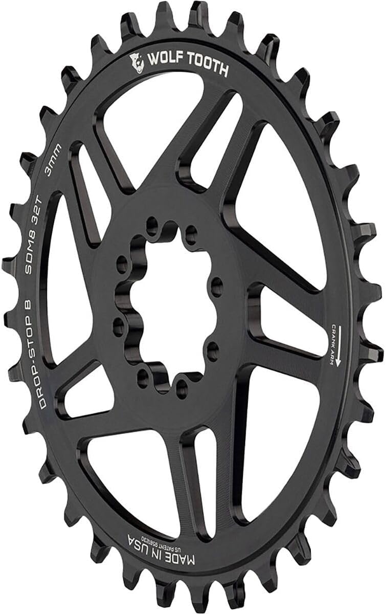Wolf Tooth Direct Mount Chainring for SRAM 8-Bolt Raw Silver
