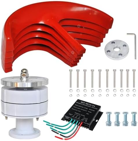 12000W Wind Turbine Generator - 12V/24V 5 Blades, Permanent Magnet, Three-Phase AC, Ideal for Home & Street Lighting, Efficient Renewable Energy Solution, White