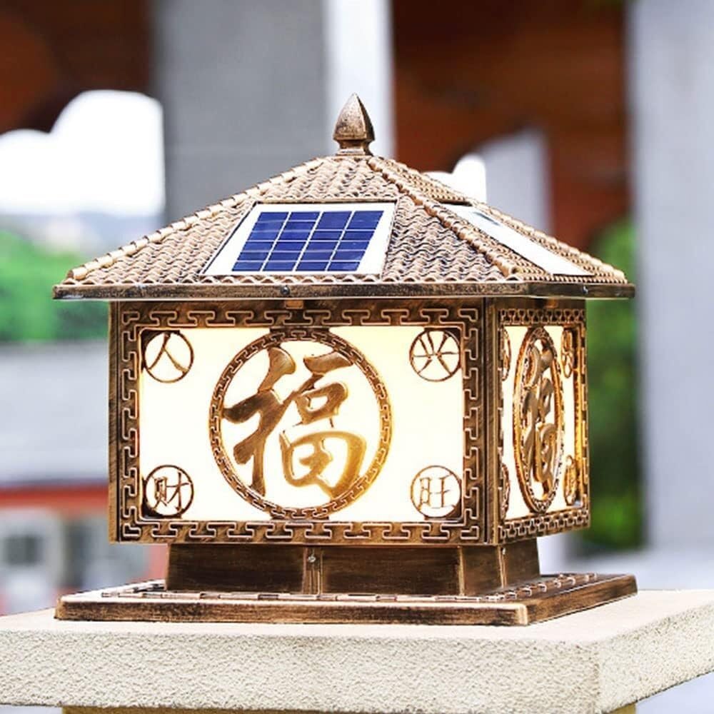 Solar Pillar Light Outdoor Floor Lamp Landscape Lighting Waterproof Patio Terrace Garden Decoration Lights(50CM)