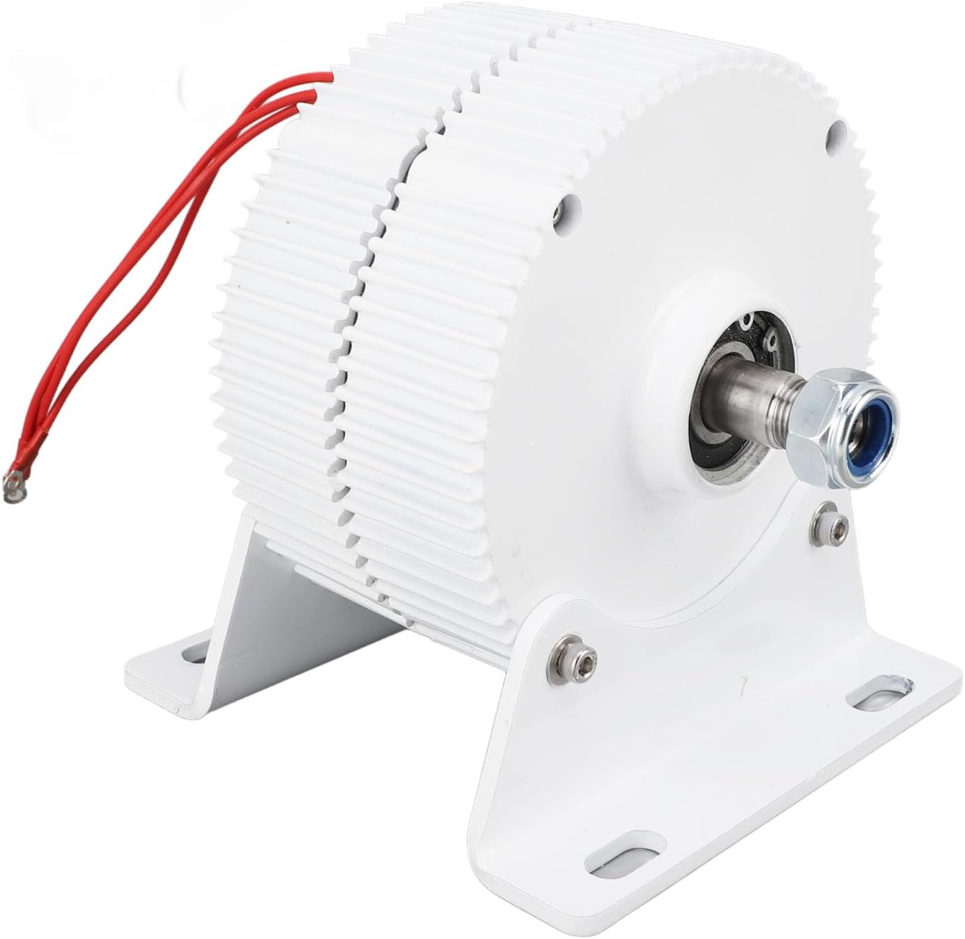 Permanent Magnet Alternator 48V 3 Phase AC Wind Synchronous Generator 2 Axes Serrated with Base (400W)