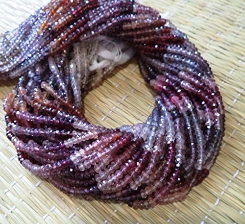 AAA QUALITY MULTI SPINEL FACETED RONDELLE LOOSE GEMSTONE BEADS 13