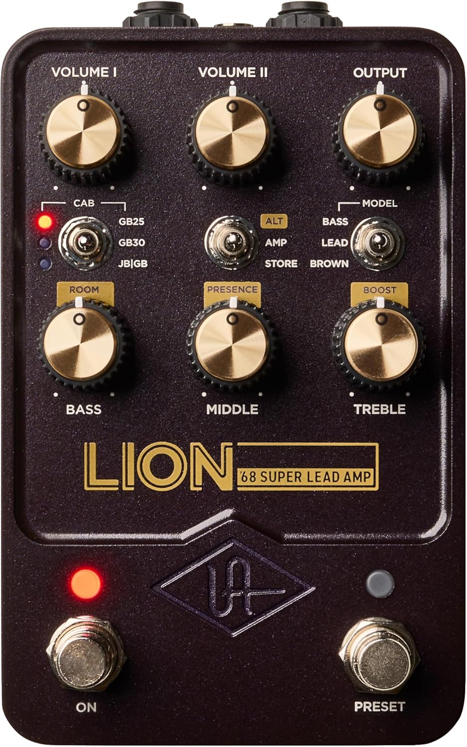 Universal Audio Lion 68 Super Lead Amp and OX Stomp Speaker Emulator Pedal Bundle