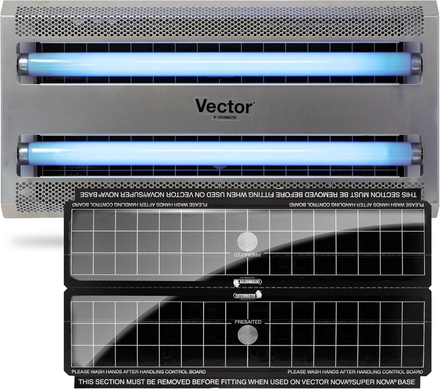 Catchmaster Vector 30 Silver, UV Light Fly Traps Indoor for Home, Gnat Traps for House Indoor, Electric UV Lamp Insect & Mosquito Killer, Silent Bug Light for Kitchen, Shed, Garage