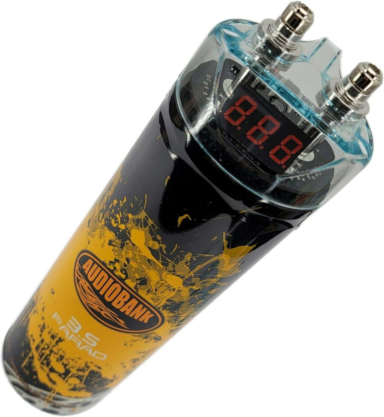 Audiobank 3.5 Farad Capacitor Car Audio 3500 Watts Power 12V Car Digital Power and Audiotek AT-BCC4AR-RED Complete 4 Gauge Car Amplifier Installation Wiring Kit