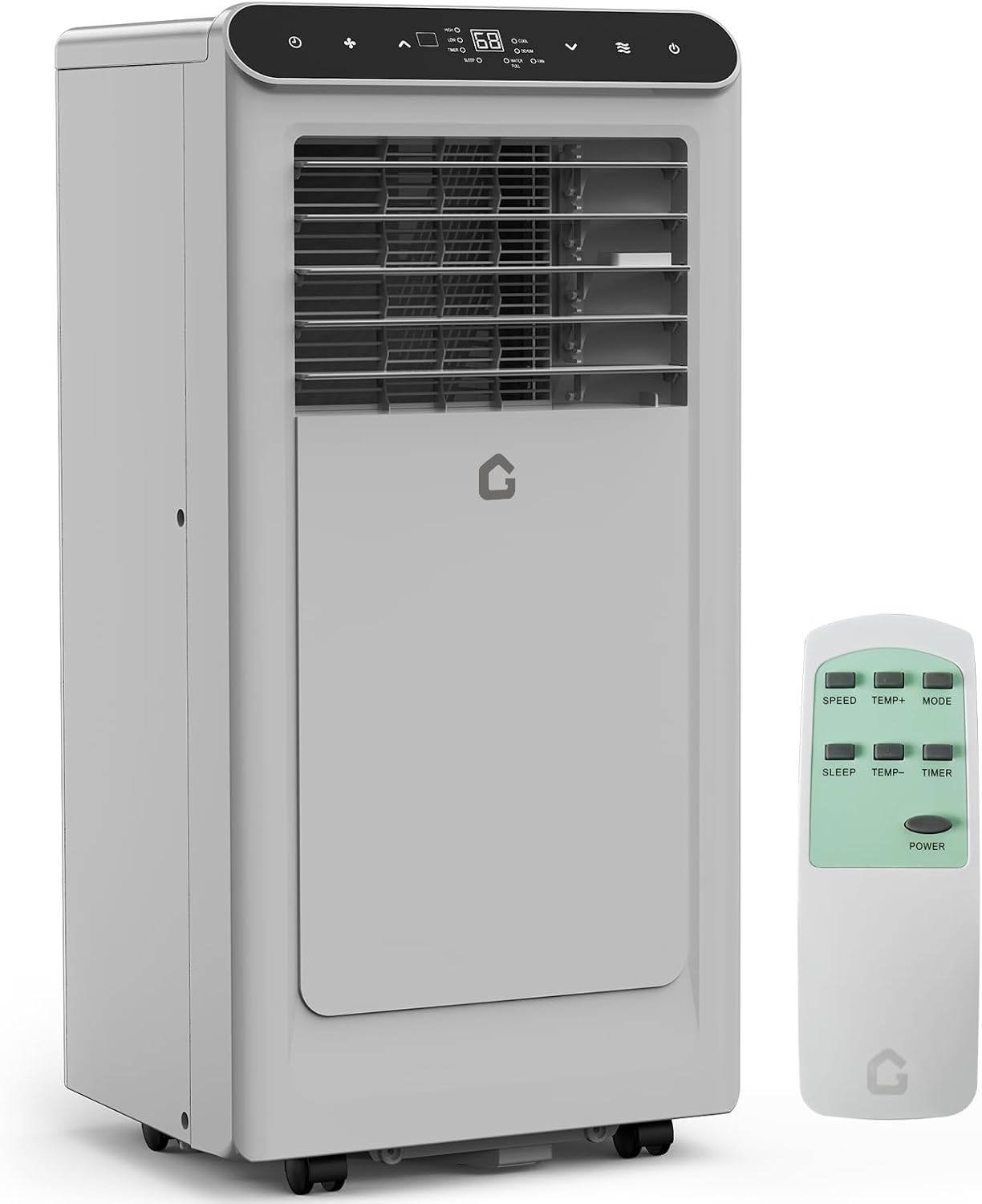 8000 BTU Portable Air Conditioners, 3 in-1 Portable AC Units for Rooms with Dehumidifier, Quiet Room Air Conditioner Cools Up to 350 Sq.Ft., Energy Efficient, Remote, 24Hrs Timer, Auto Swing, Grey