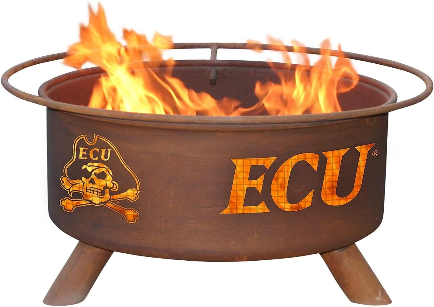 Patina Products F438 East Carolina Steel Outdoor Fire Pit - 24 x 24 x 11 inch - Natural Rust Patina Finish