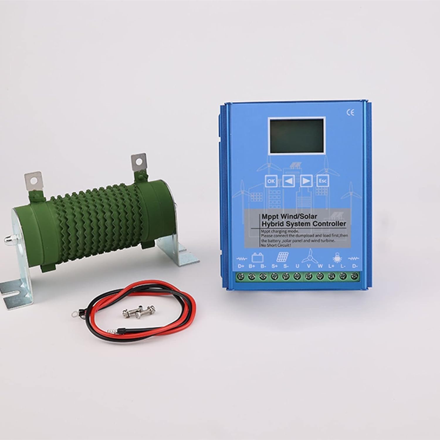 CAJUCA Vertical Wind Turbine Generator 9000W Vertical Low Speed Small Windmill with MPPT Hybrid Control for Home Farm Boats