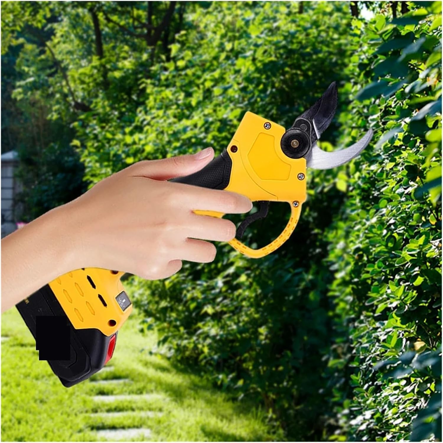 Tree Branch Pruner Cordless Electric Pruner Electric Pruning Shears with Battery Rechargeable Pruning Shears Scissor Cutter 40 Mm Pruner for Garden Sh