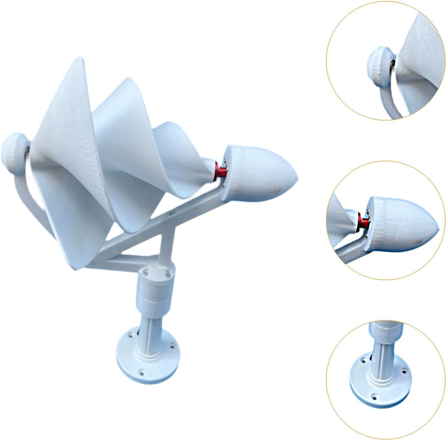 Spiral Wind Turbine Generator Three Phase Brushless Replaces Spare Part Wind Power Generator, Easy to Install for Farm School
