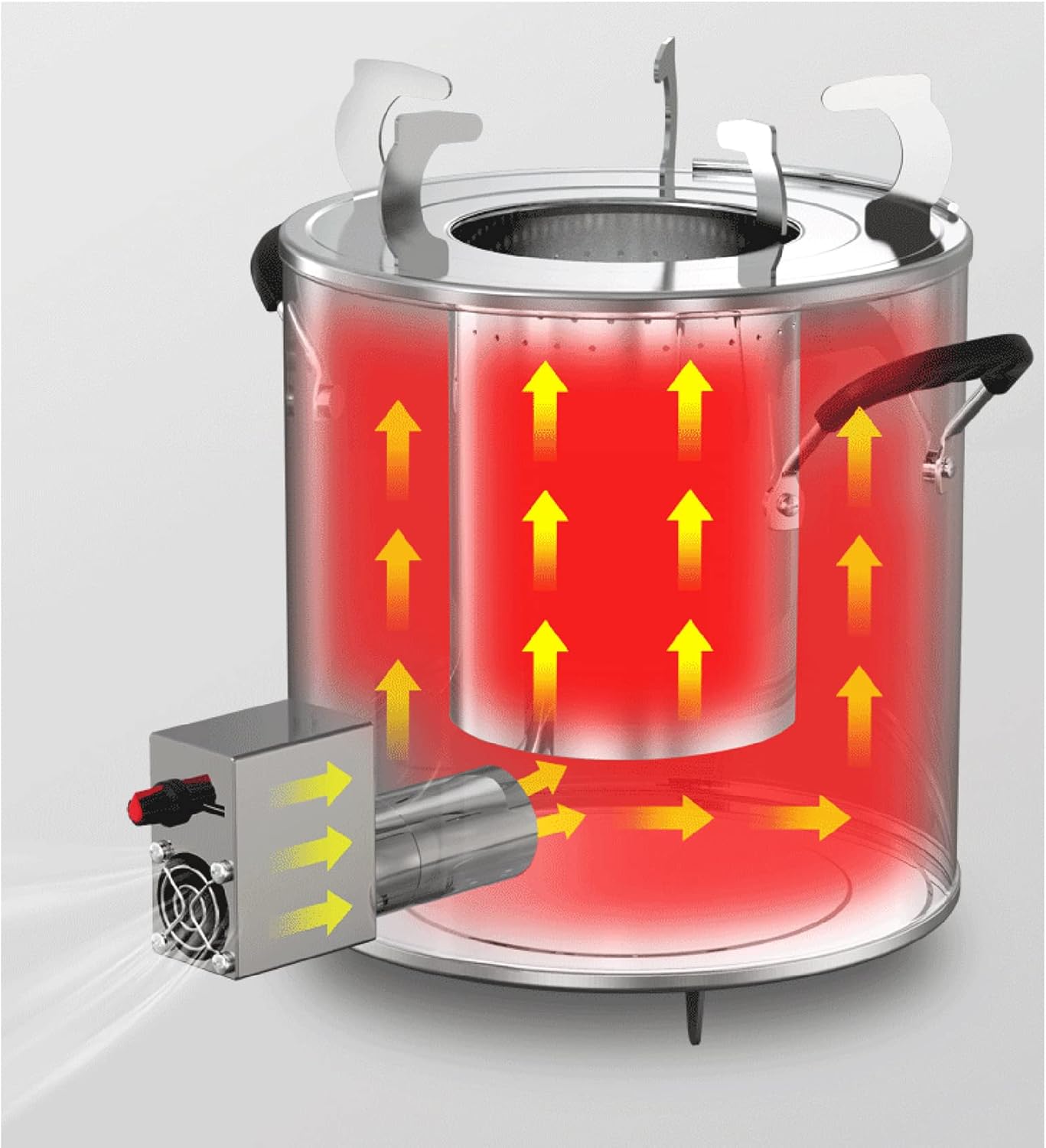 12'' Portable Smokeless Fire Pit With Stand And Wind Shield, Stainless Steel Bonfire Stove Outdoor Wood Burning Firepit For Camping And Cooking With With Portable Electric Blower, Windproof version