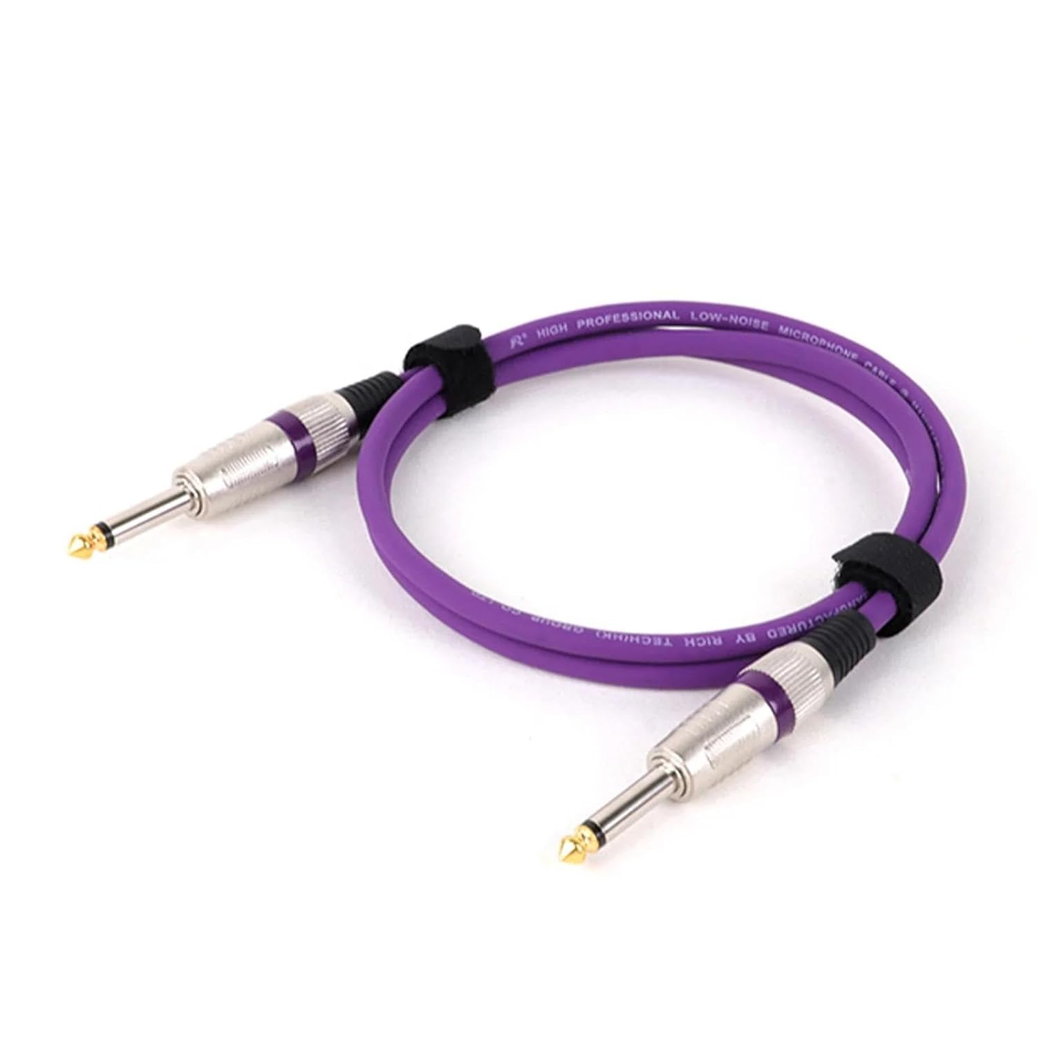 TSTS Guitar Audio Cable Guitar Patch Cable 6.5mm/6.35mm Mono Instrument Cable for Guitar Mixer Amplifier 0.3-15M(Purple,15m)