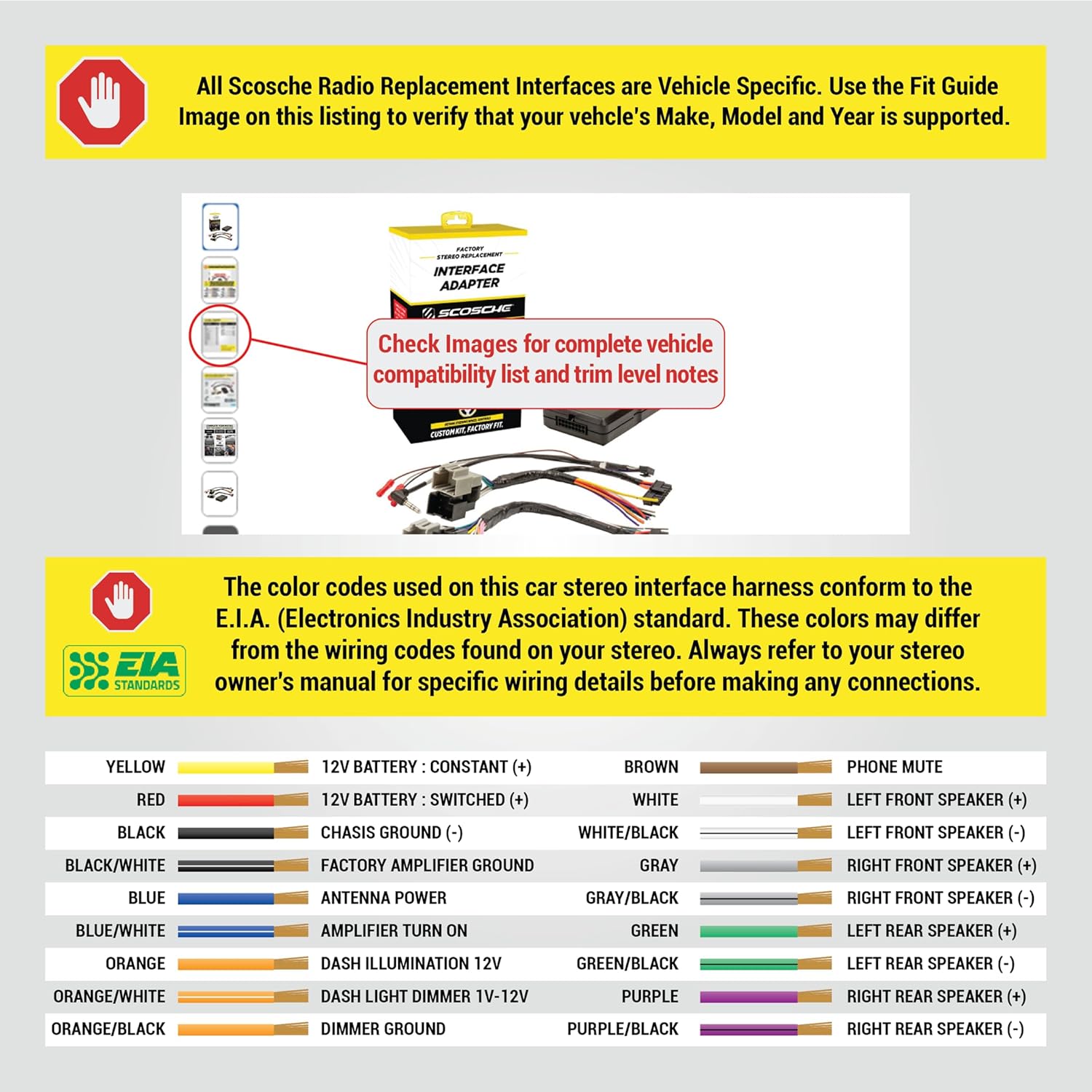 Scosche GM3000SW Factory Stereo Replacement Interface Adapter, Compatible with Select 2004-24 GM Vehicles with GM LAN Radio, Car Radio Wiring Harness, Retain Steering Wheel Control & OEM Amplifier