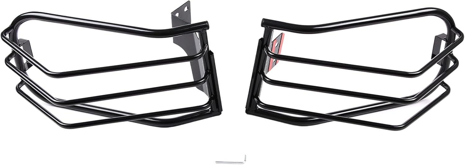 Aunginsy Rear Taillight Guard Cover Compatible with Toyota FJ Cruiser 2007-2021, Car Back Taillight Lamp Grilles Guard Protector Net Frame, Rear Headlight Trim Cover Carbon Steel Exterior Accessories