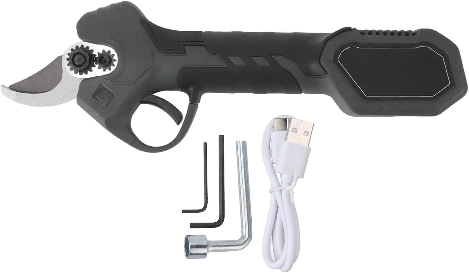 Electric Pruning Shears, Rechargeable Powerful Small Cordless Pruning Scissor for Flowers Branches (Black)