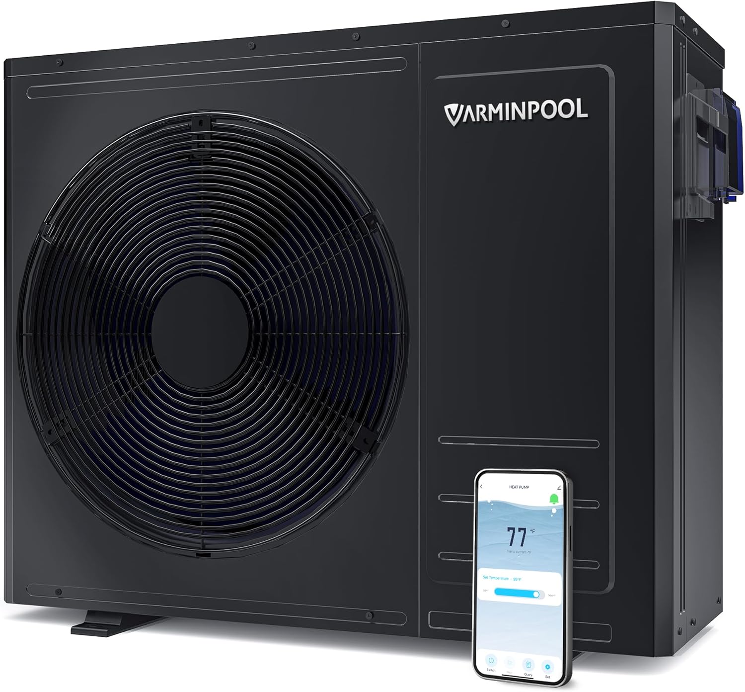 LiteFlow Series 35100BTU Pool Heat Pump for 10000 Gallons Above and In Ground Swimming Pools, Electric Pool Heater with Heating&Cooling Mode, WiFi Control, Titanium Heat Exchanger, 240V