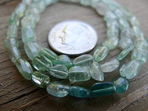 perfectly pastel shaded afghan green & blue tourmaline | irregular ovals plain nuggets | 3x4-4x8mm | sold in sets of 7 oval nuggets