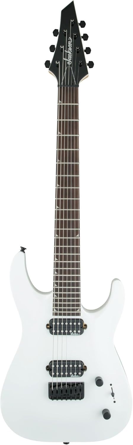 Jackson JS Series Dinky JS32-7 - Snow White with Amaranth Fingerboard