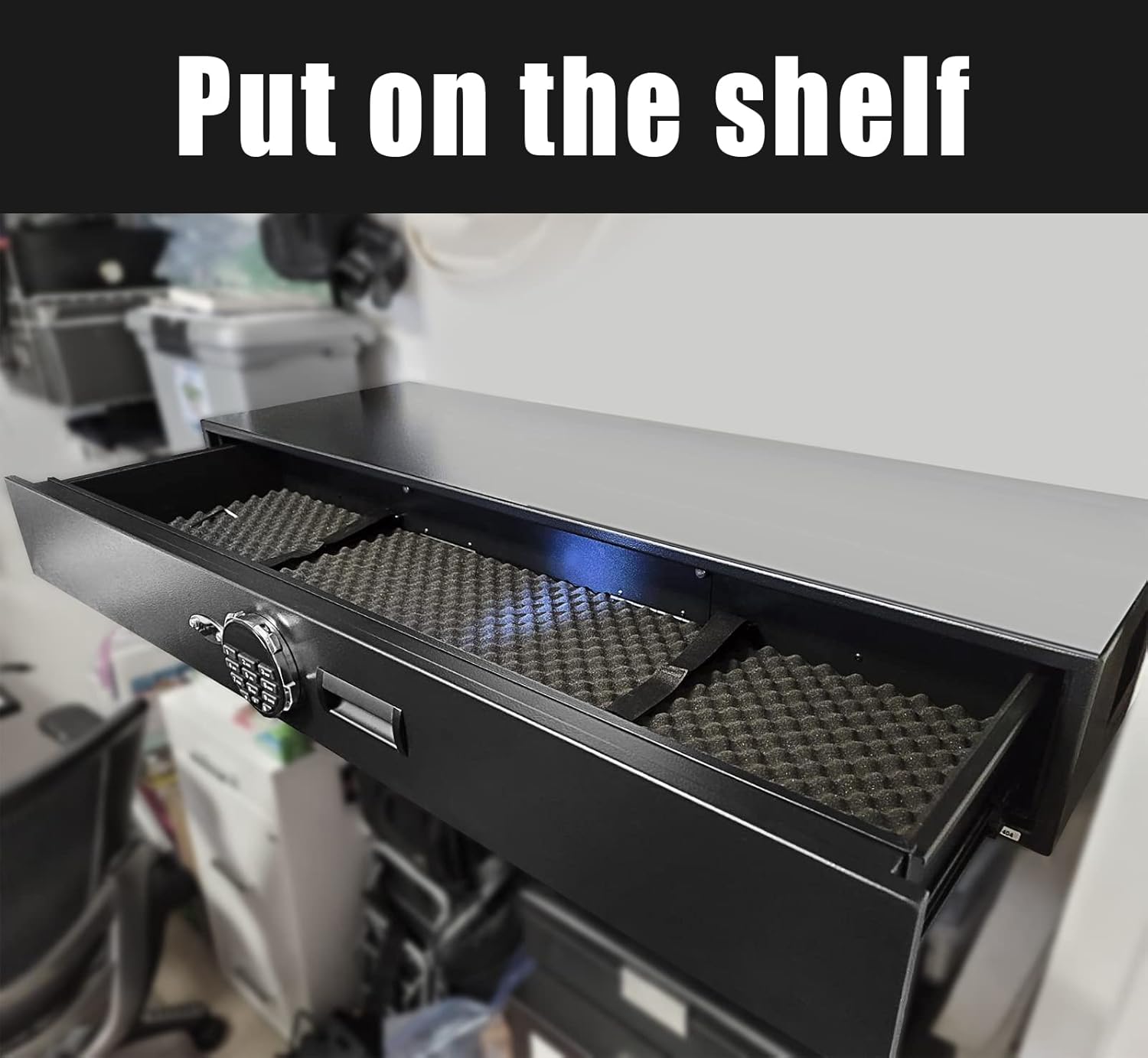 Heavy-duty Under Bed Safe, Rapid Gun Storage Safe Drawer safe for AR Rifle Ammo Pistol Accessories for Home and Vehicle