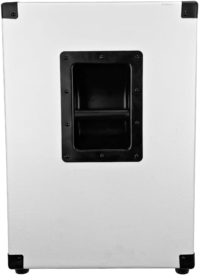 Seismic Audio Luke-2x12C - Contemporary 2x12 Empty Guitar Speaker Cabinet - White Tolex with Wheat Grill