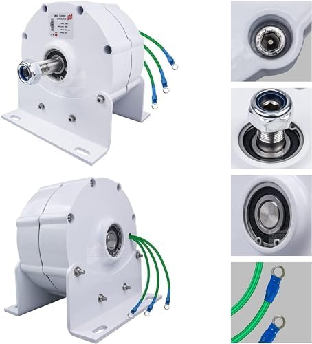 12000W Low Speed AC Alternator Generator for Wind & Water Turbines, 8000W Permanent Magnet Generator Head, 3 Phase Gearless, 12V Low RPM, 220V Power Solution