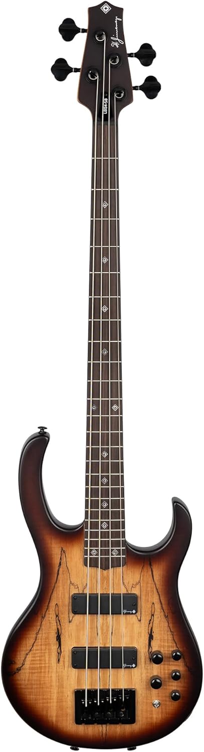 H. Jimenez 4 String Satin Spalt Burst Bass Guitar With Deluxe Padded Gig Bag (LBS4-SB)