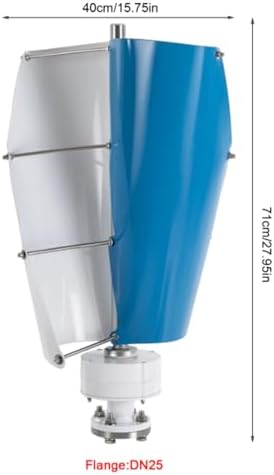 Blue Spiral 500W Wind Turbine Generator Kit - 48V/24V/12V for Home & Street Lighting, Includes Controller - Efficient Windmill Power System