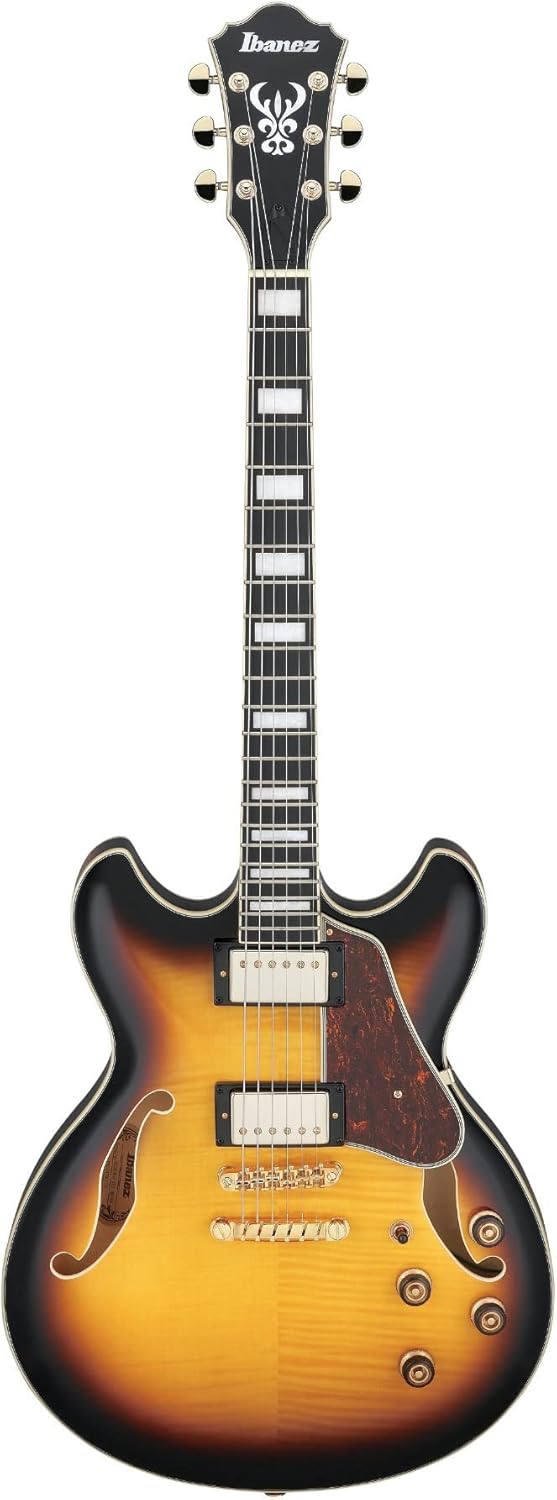 Ibanez AS93FMAYS AS Series Artcore Expressionist 6-String Hollow Body Electric Guitar (Antique Yellow Sunburst)