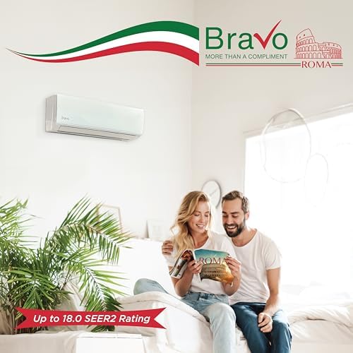 BRAVO 24,000 BTU 230V Ductless Mini Split Air Conditioner & Heat Pump – 17 SEER2 Inverter AC System – Pre-Charged – 13FT Installation Kit – Smart Control Included – Cooling & Heating