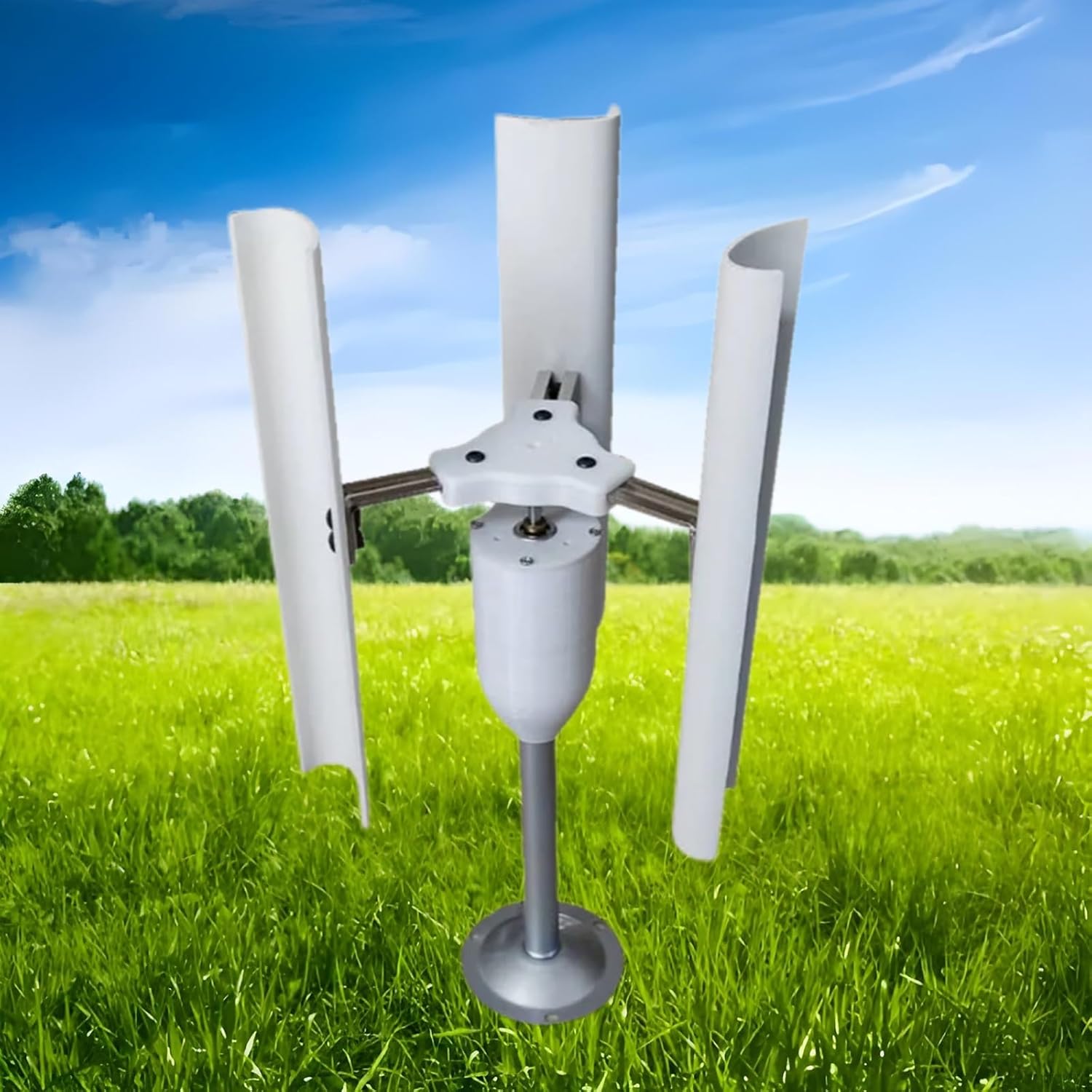 30W DIY Vertical Axis Wind Generator 3 Blades 12V Three Phase Wind Turbine Model Permanent Magnet Generator for Interior Decoration, Model Making.
