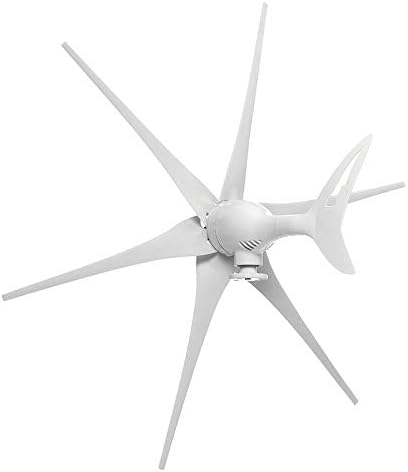 8000W 12/24 Volt Wind Turbines Horizontal Wind Generator 3/6 Blade+Controller Power Automatically Adjust Windward Direction Tail,12v,6 Blades