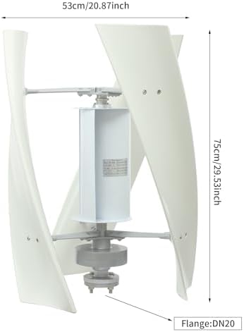 100W 24V Vertical Axis Wind Turbine Generator - 3-Blade Design, Copper Wire, Permanent Magnet, Eco-Friendly Renewable Energy Solution for Efficient Power Generation