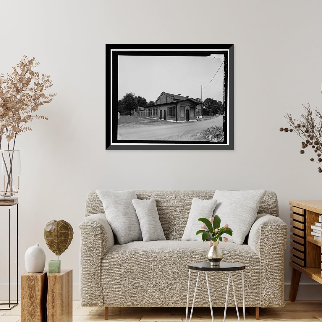 Historic Framed Print, Thomas By-Product Coke Works, Gatehouse & Weigh Station, 1200 Tenth Street West, Thomas, Jefferson County, AL - 2, 17-7/8